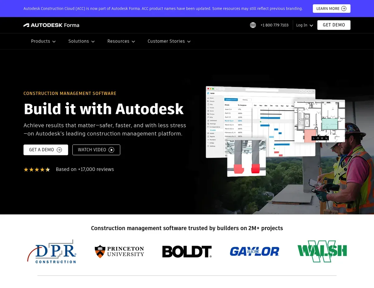 Autodesk Construction Cloud BIM model viewer with issue tracking pins overlaid on 3D building sections