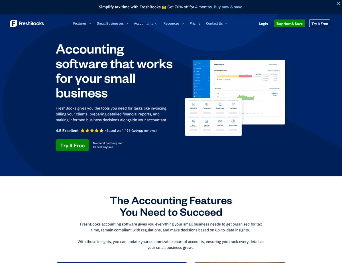 FreshBooks FreshBooks commonly showcases invoice-centric screens with client billing
