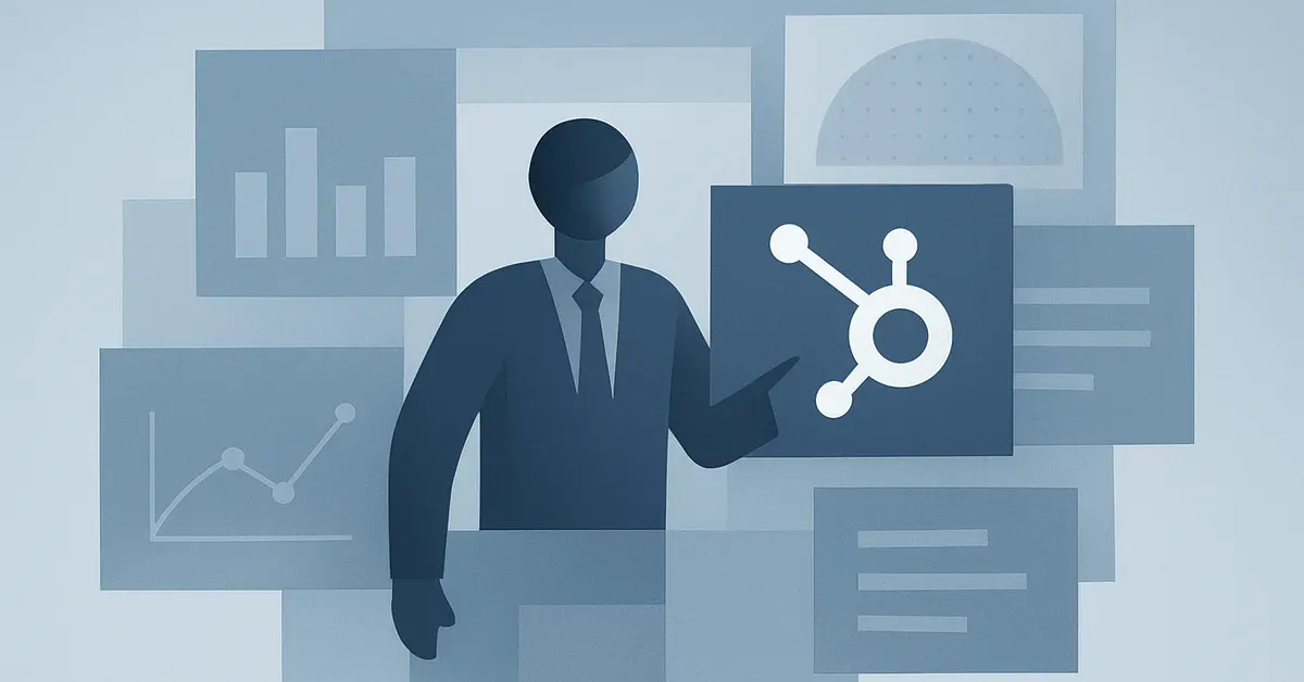 HubSpot CRM for small business Deal pipeline board with draggable stages, contact records in a right-sid (AI-generated image)