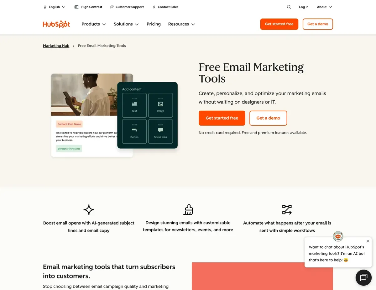 HubSpot HubSpot’s UI screenshots typically show a unified workspace with email editor