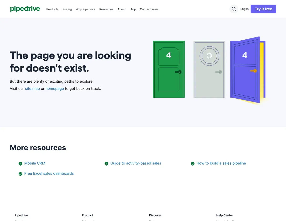 Pipedrive Kanban-style deal pipeline with cards arranged by stage, quick-add controls for