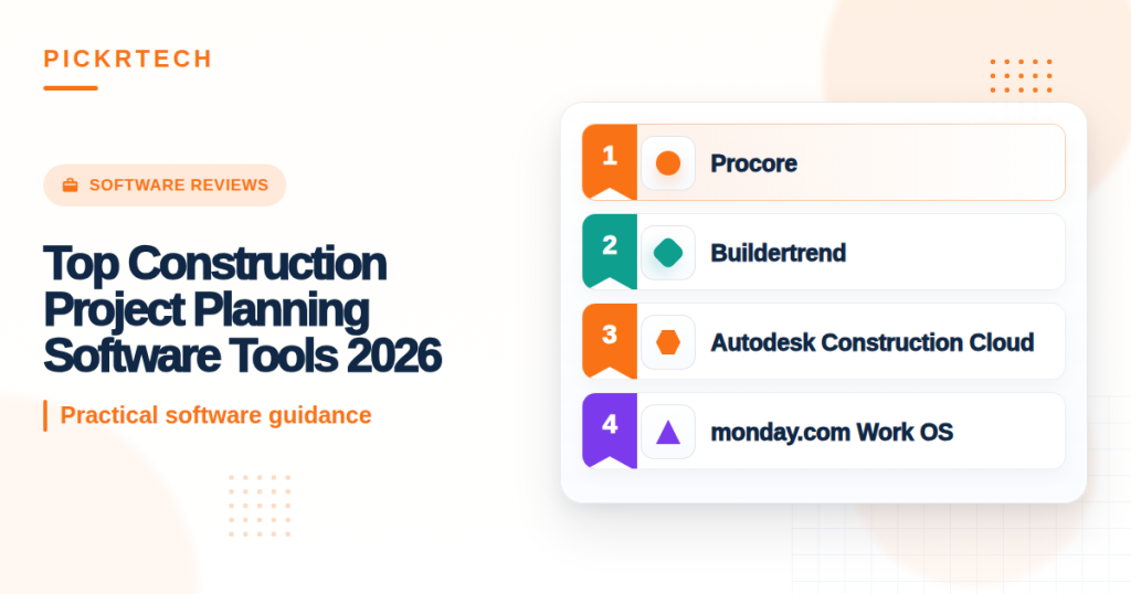 Top Construction Project Planning Software Tools 2026