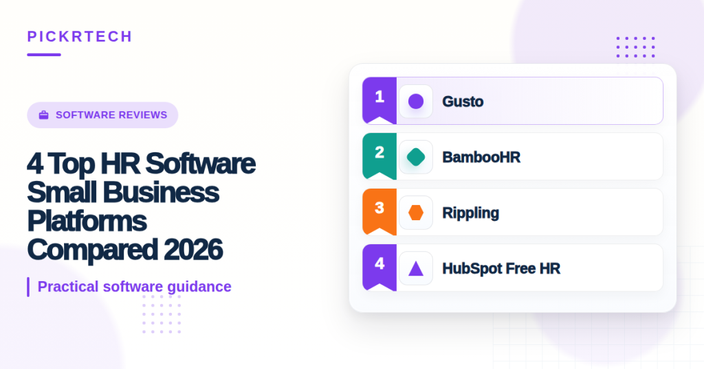 4 Top HR Software Small Business Platforms Compared 2026