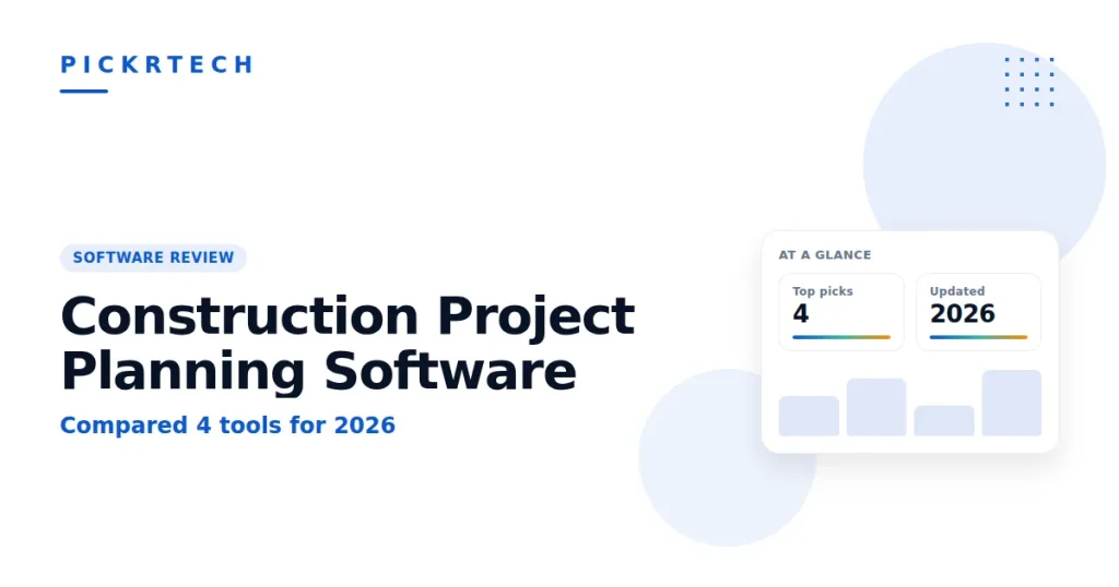 Top Construction Project Planning Software Tools 2026