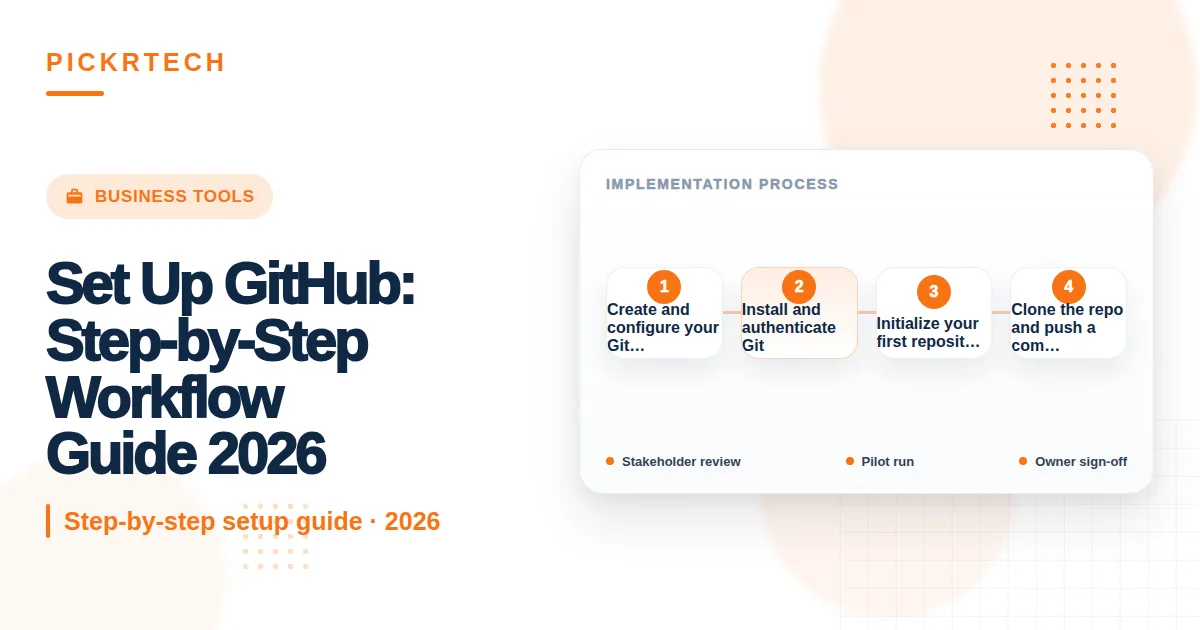 Set Up GitHub step by step workflow guide