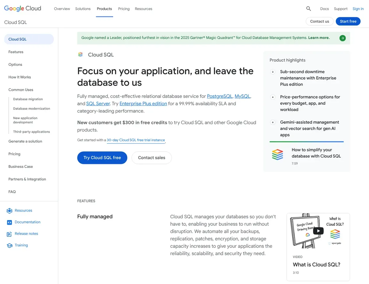 Google Cloud SQL (MySQL) GCP Console dashboard showing database instance metrics