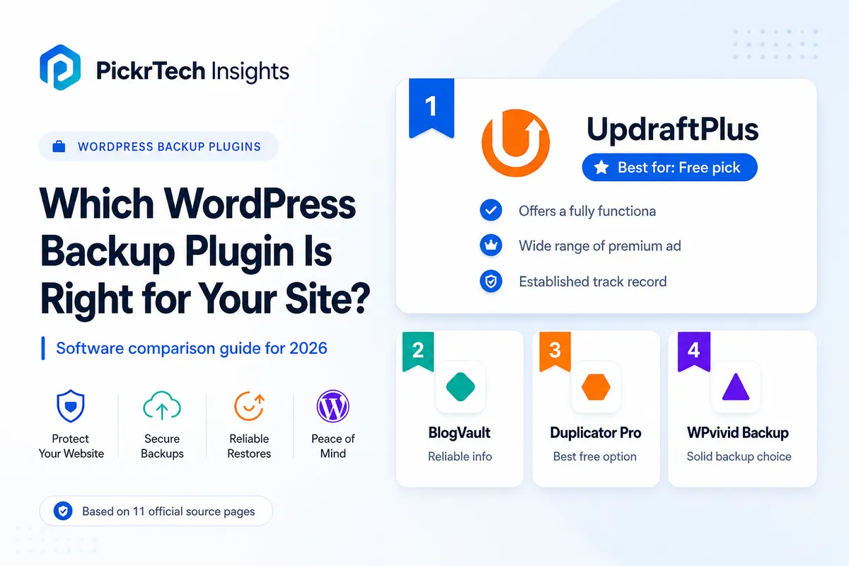 Best WordPress backup plugin comparison — dashboard overview showing backup settings
