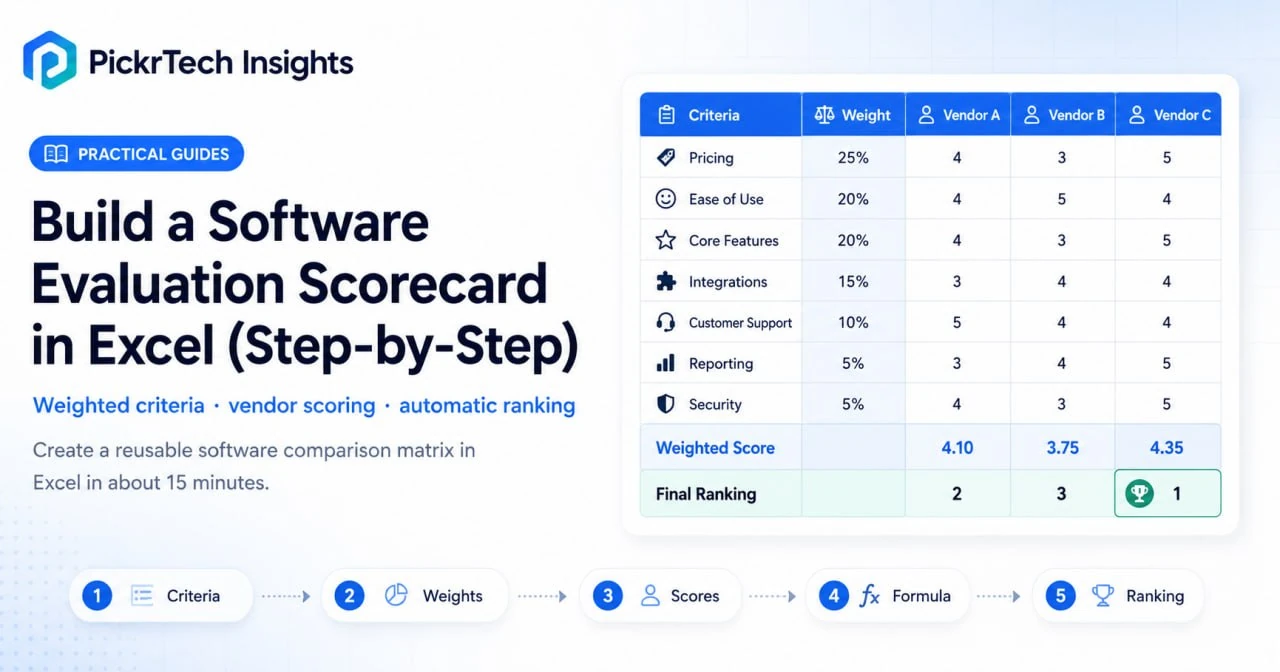 Build a Software Evaluation Scorecard in Excel (Step-by-Step) hero image