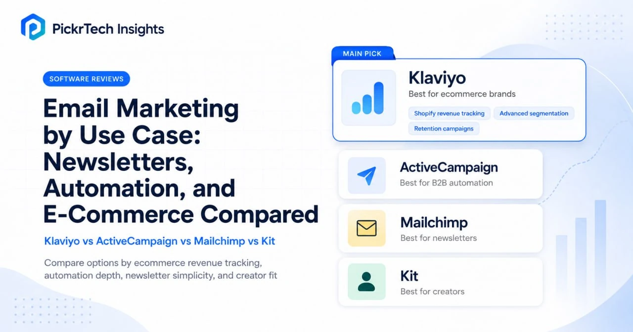 Email marketing software comparison for newsletters, automation, and e-commerce