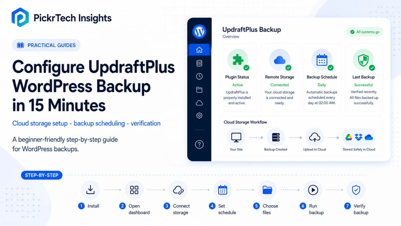 Configure UpdraftPlus WordPress Backup in 15 Minutes