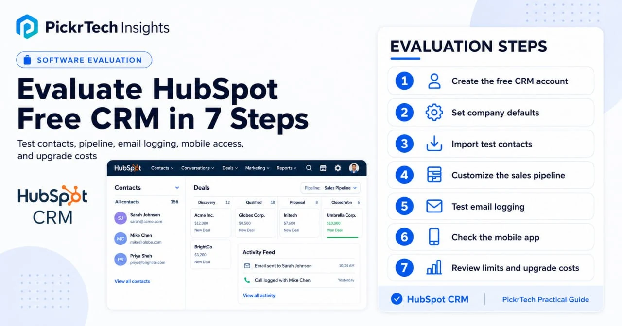 HubSpot Free CRM Evaluation Checklist: 7 Quick Steps