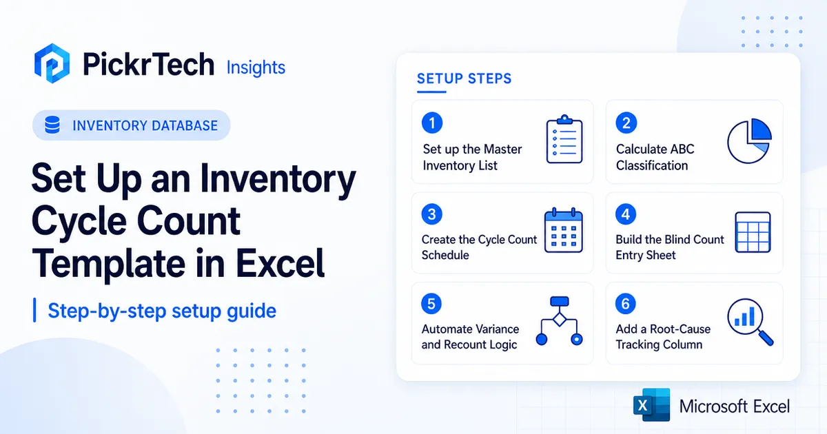 How to Set Up an Inventory Cycle Count Template in Excel