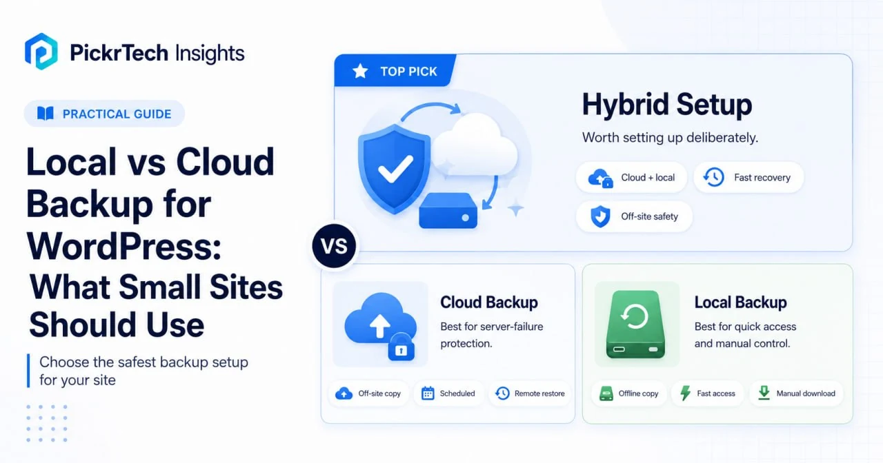 Local vs Cloud Backup for WordPress: What Small Sites Should Use